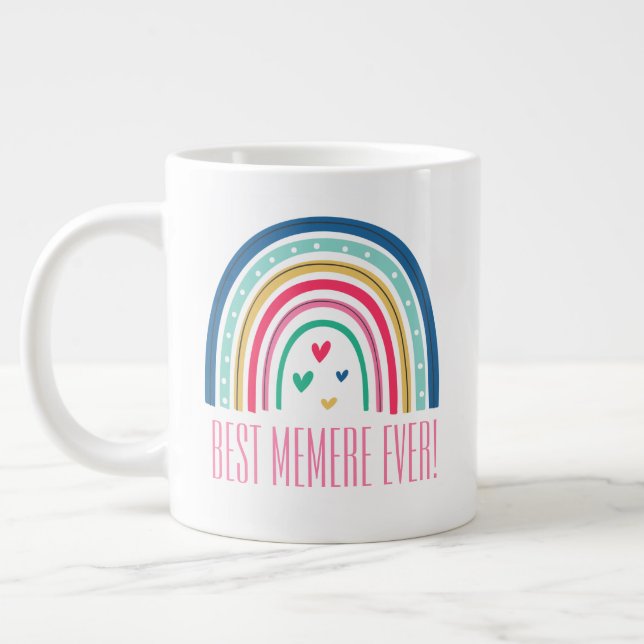Grande Tasse Meilleur Mémorial jamais arc-en-ciel (Gauche)