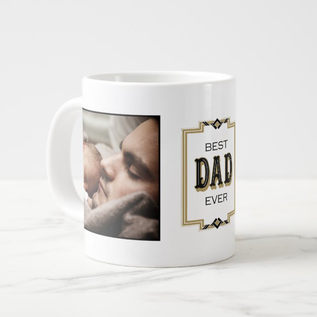 Grande Tasse Meilleur papa jamais multi-photo (Devant gauche)