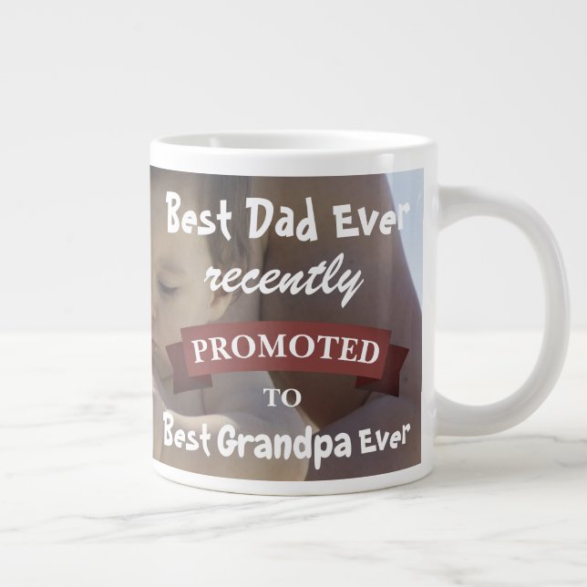 Grande Tasse Meilleur papa jamais récemment promu à grand-père  (Droite)