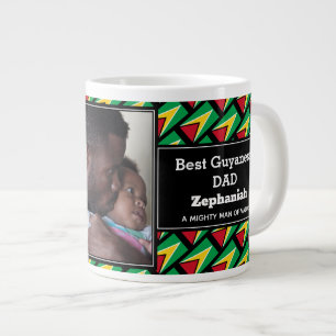 Grande Tasse MEILLEUR PÈRE GUYANAIS Drapeau Guyanais Photo Pers