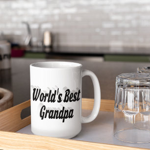 Grande Tasse Meilleur texte noir Grandpa