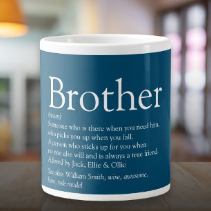 Grande Tasse Meilleure définition de frère drôle citation bleue