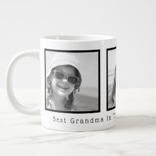 Grande Tasse Meilleure Grand-mère Noir et Blanc Cadre Noir 3 Ph