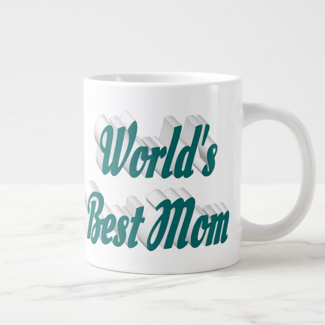 Grande Tasse Meilleure maman - demi-texte vert (Droite)
