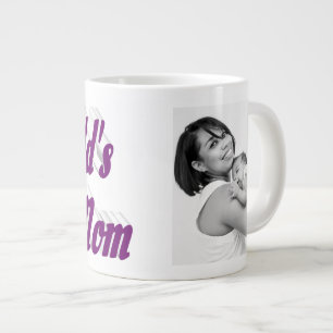 Grande Tasse Meilleure maman photo texte violet