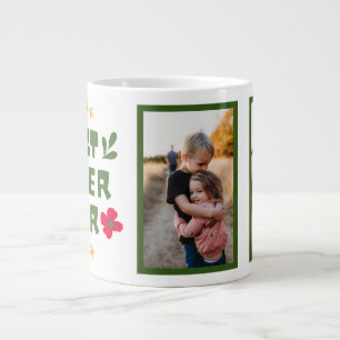Grande Tasse 'Meilleure soeur Ever'Jaune Vert moderne illustrat