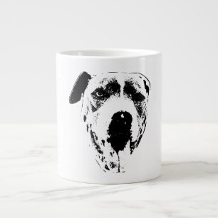 Grande Tasse Mélange Pitbull Winking, Encre Gros Sourire