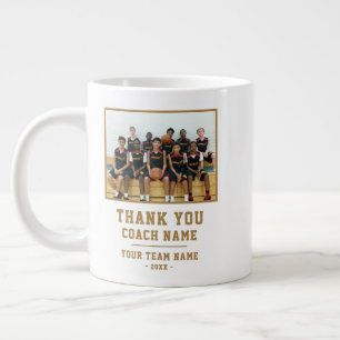 Grande Tasse Merci Coach Nom de l'équipe Photo
