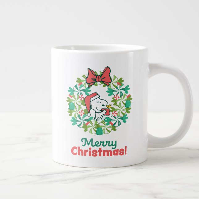 Grande Tasse Merry Christmas Peppermenthe Holiday Wreath (Droite)