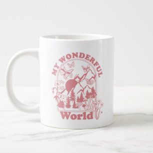 Grande Tasse Mes merveilleuses fleurs rétro du monde