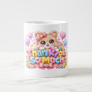 Grande Tasse Mignon Kawaii Merci Beaucoup Ours en Peluche Paste