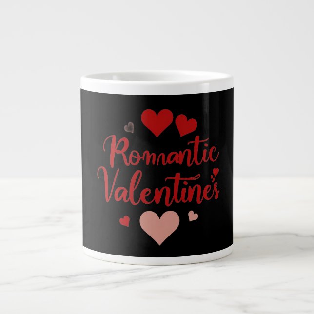 Grande Tasse Minimal Valentine’s Day Love Typography Design | R (Devant)