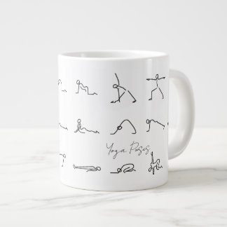 Grande Tasse Minimalist Stick Figure Yoga Poses