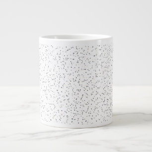 Grande Tasse Minuscules points monochromes noirs, gris et crème