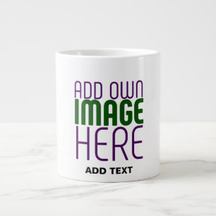 GRANDE TASSE MODÈLE DE TEXTE D'IMAGE BLANCHE SIMPLE MODERNE