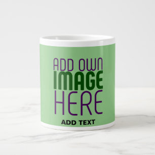 GRANDE TASSE MODÈLE TEXTE D'IMAGE VERTE MINT MODERNE
