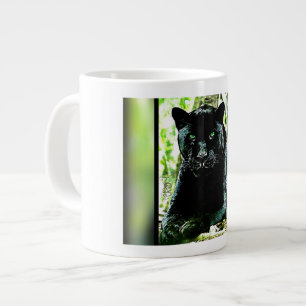 Grande Tasse Modèles Big Cat : Panthère noire teintée verte