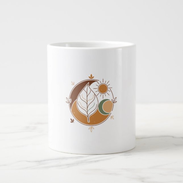 Grande Tasse Modern Abstract Line Art Coffee Cup (Devant)