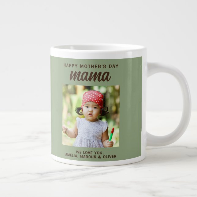 Grande Tasse Modern Mama Enfants Photo Fête des Mères  (Droite)