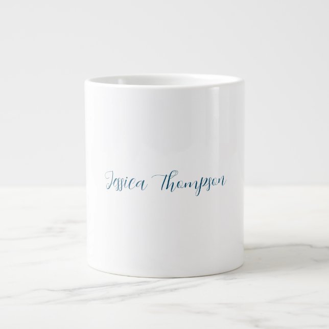 Grande Tasse Moderne élégant Plain Simple Nom Professionnel (Devant)