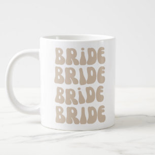 Grande Tasse Moderne Retro Mariée Bachelorette Parti Vintage