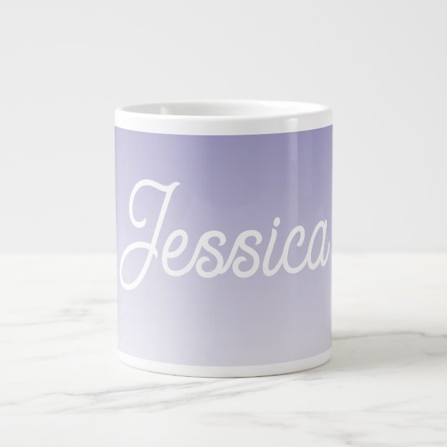 Grande Tasse (Modifiable) Ombre couleur violet clair et votre t (Devant)