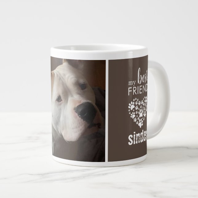 Grande Tasse Mon meilleur ami animal de compagnie photo personn (Devant droit)