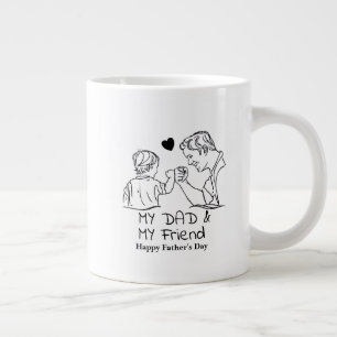 Grande Tasse Mon père et mon ami Je suis heureux de la Fête des