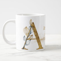 Monogramme "A" Jumbo Soupe de crème glacée