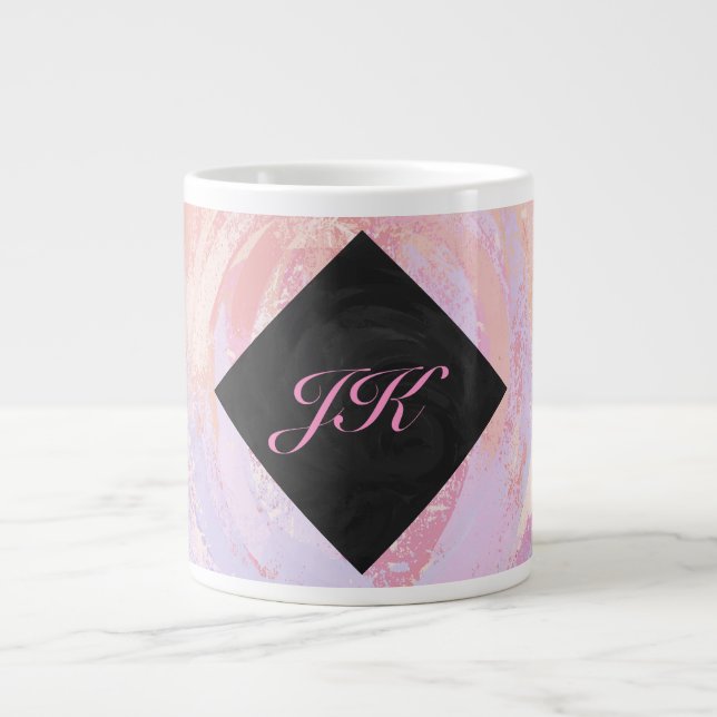 Grande Tasse Monogramme rose clair (Devant)