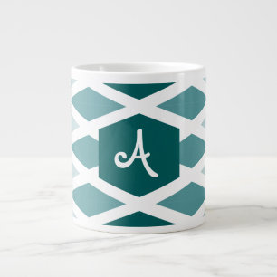 Grande Tasse Monogramme turquoise Ombre Diamant