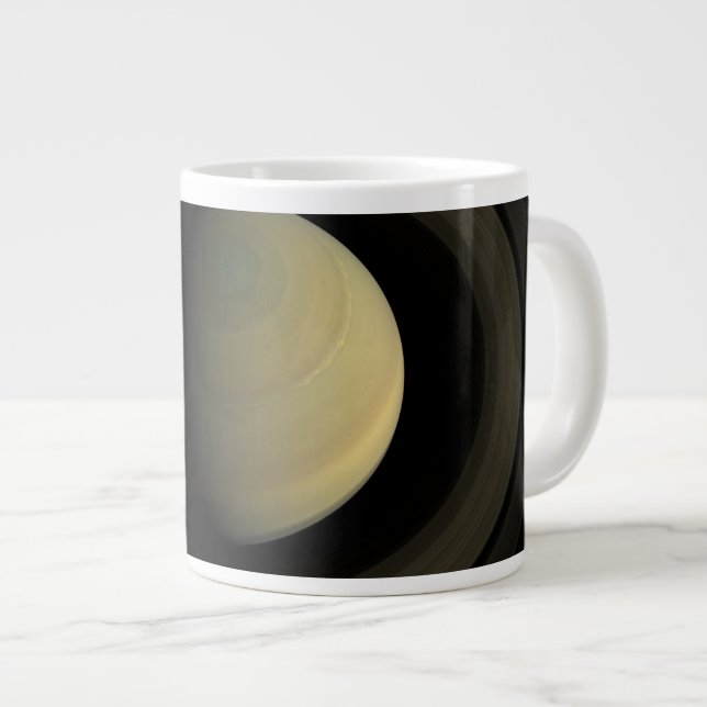 Grande Tasse Mosaïque De La Planète Saturne Et Ses Principaux A (Devant droit)
