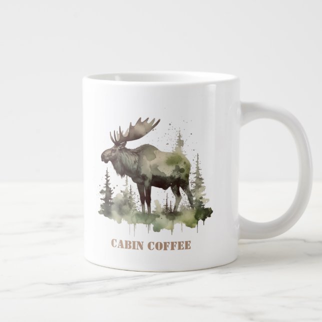 Grande Tasse Mossy Moose Wildlife Portrait, personnalisé (Droite)