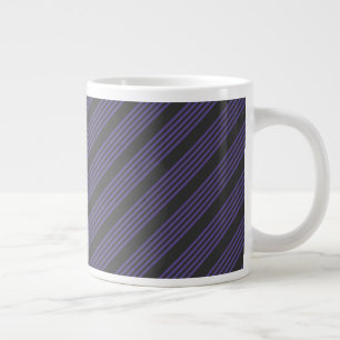 Grande Tasse Motif à cinq bandes Ultra violet et charbon de boi