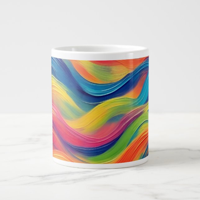 Grande Tasse Motif Abstrait Bright Bright (Devant)