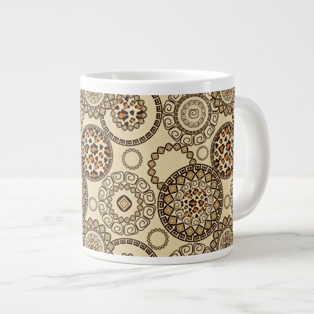 Grande Tasse Motif africain 3 de peau de guépard (Devant droit)