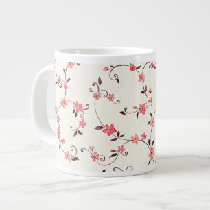 Grande Tasse motif aquarelle transparent avec ressort stylisé