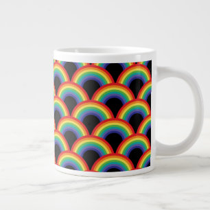 Grande Tasse Motif arc-en-ciel coloré