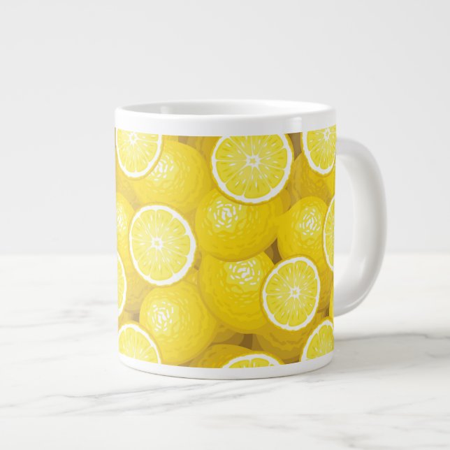 Grande Tasse Motif au citron 2 (Devant droit)
