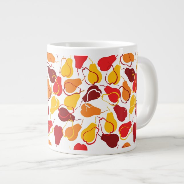 Grande Tasse Motif avec des poires (Devant droit)