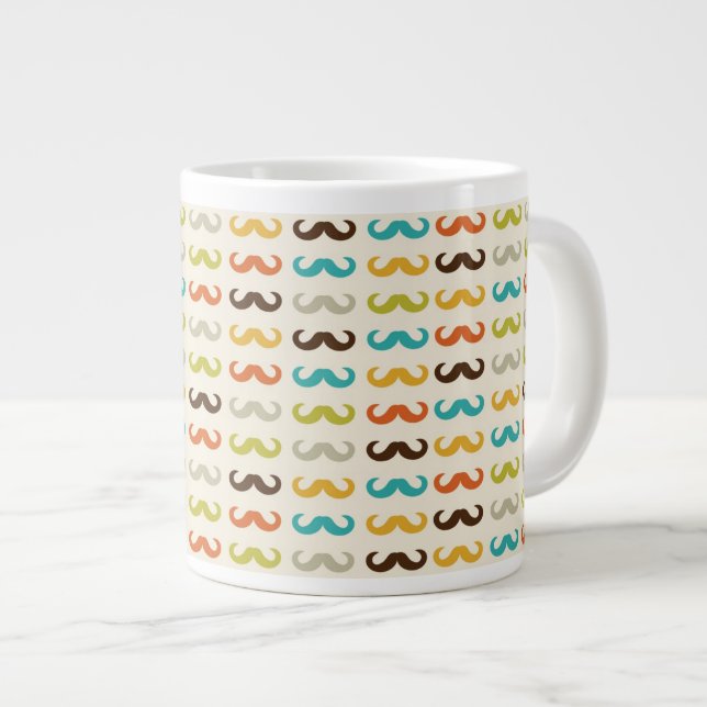 Grande Tasse Motif avec moustache (Devant droit)