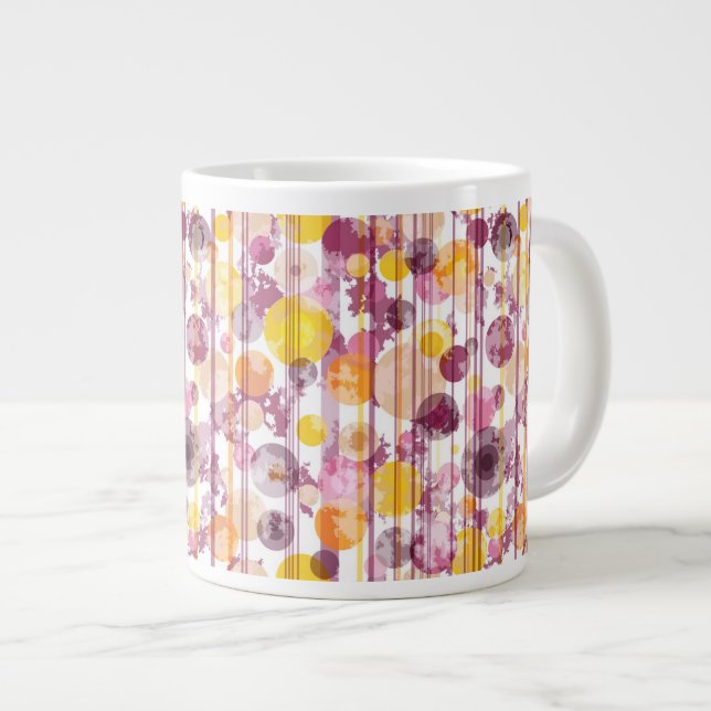 Grande Tasse Motif blanc à rayures (Devant droit)