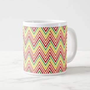 Grande Tasse Motif coloré de Zigzag Chevron