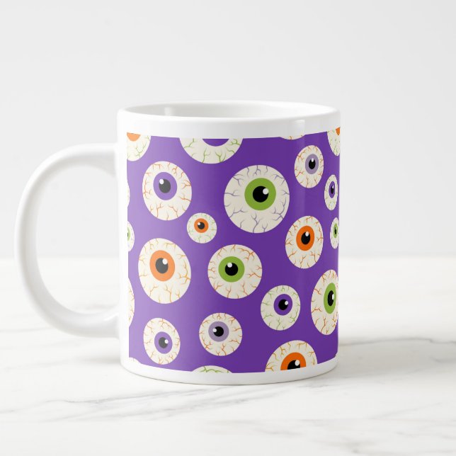 Grande Tasse Motif coloré Halloween Eyeballs (Gauche)