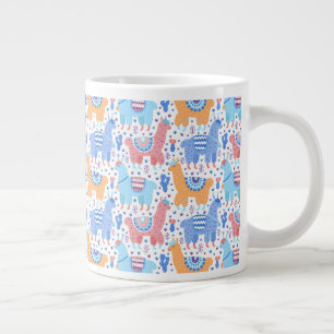 Grande Tasse Motif d'Alpaca aux couleurs vives