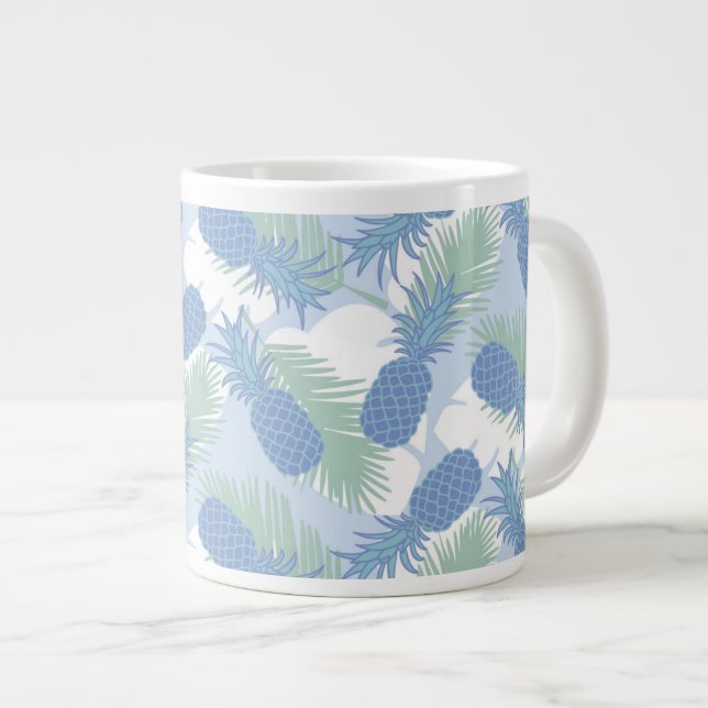 Grande Tasse Motif d'ananas tropical Pastel (Devant droit)