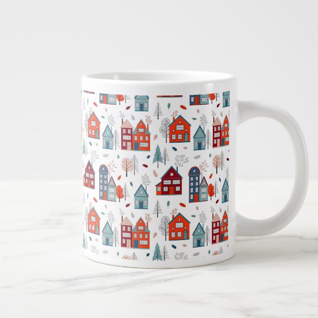 Grande Tasse Motif d'art populaire de la Maison scandinave (Droite)