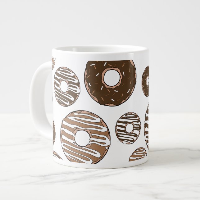 Grande Tasse Motif de beignes, beignets de chocolat, beignets d (Devant gauche)