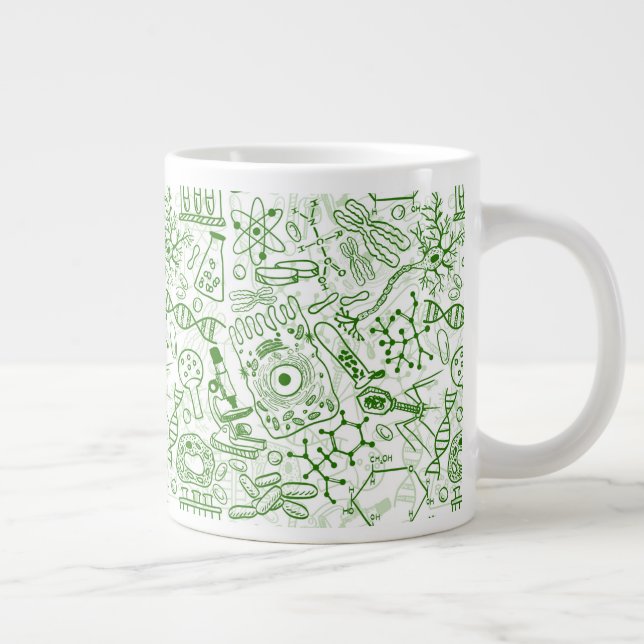 Grande Tasse Motif de biologie verte (Droite)