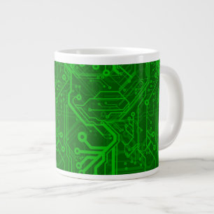 Grande Tasse Motif de carte électronique de vert